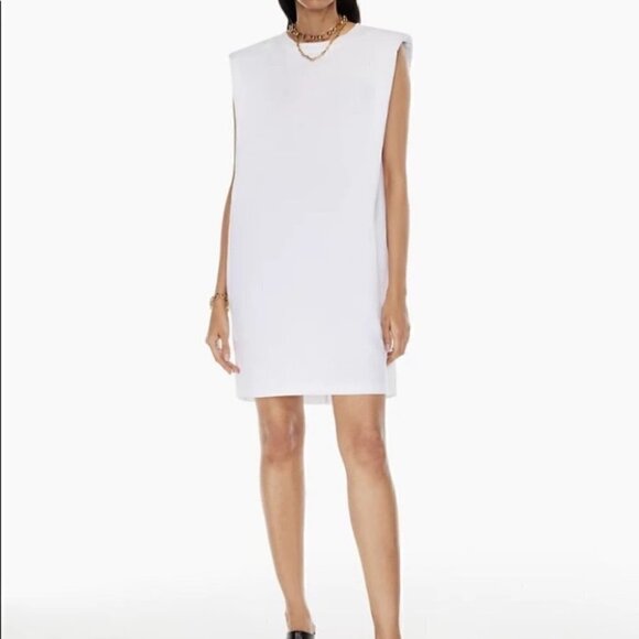 𝅺ARITZIA Babaton Sleeveless, Crew-Neck Dress with Shoulder Pads Size S - Picture 3 of 11